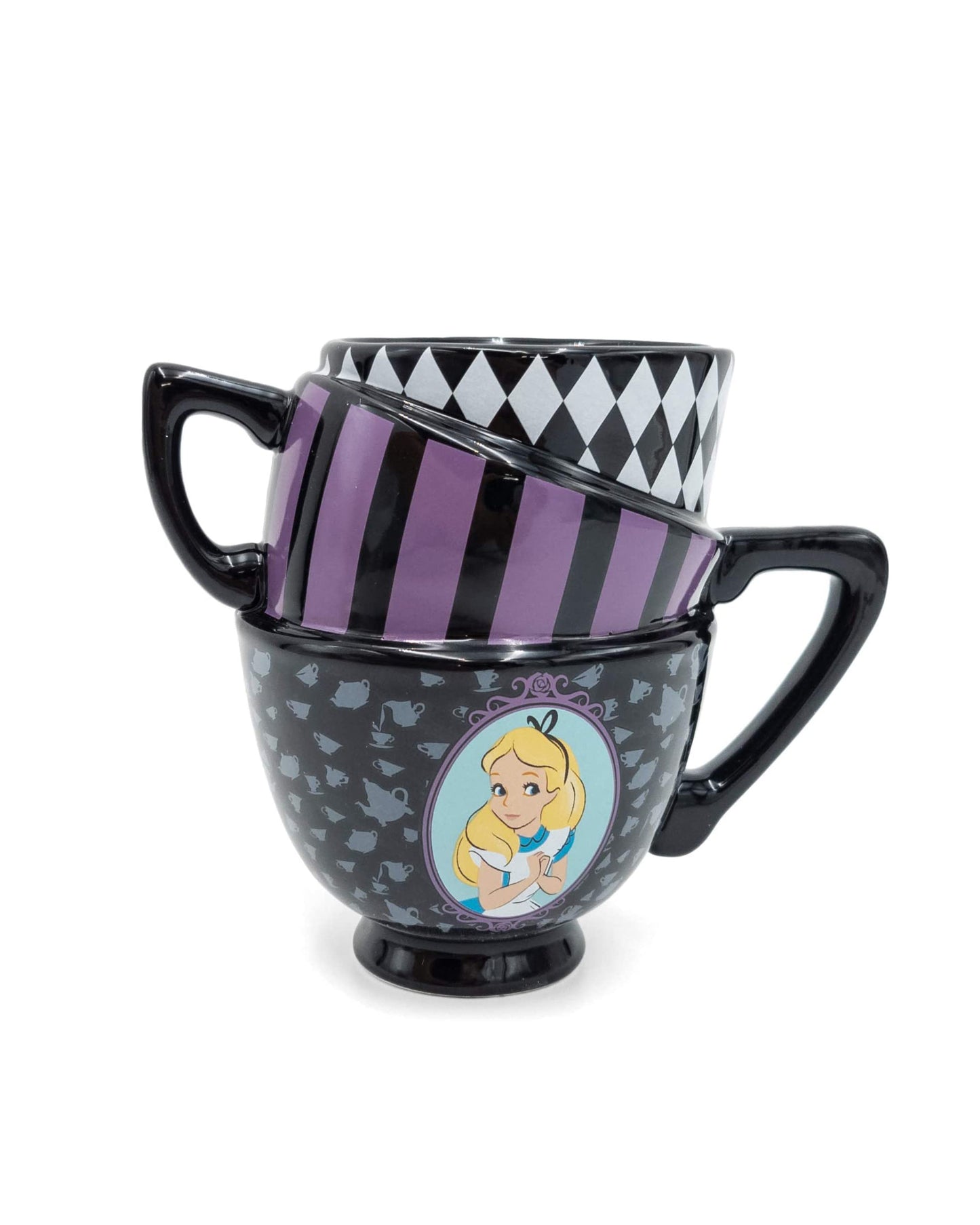 Disney Alice in Wonderland Stacked Teacups 3D Sculpted Ceramic Mug