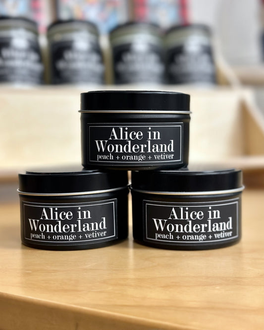 Alice in Wonderland 6oz Tin Candle