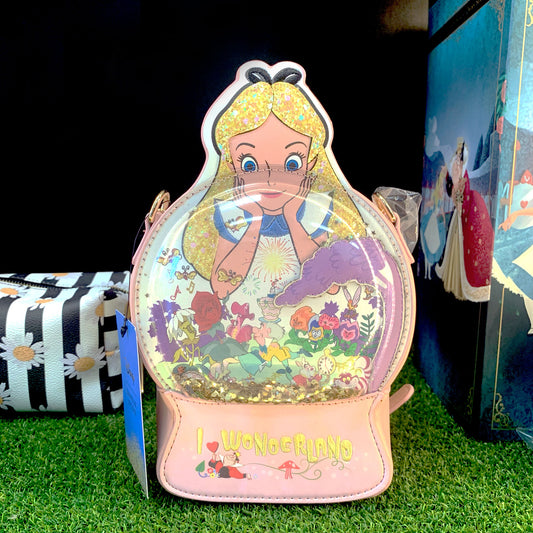 Alice in Wonderland Snow Globe Crossbody Bag